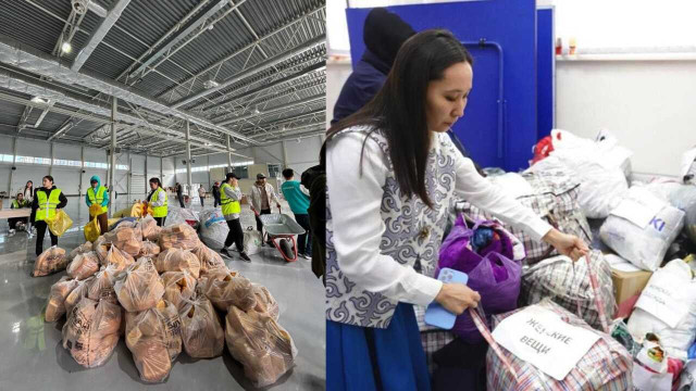 29,000 Kazakh volunteers collect over 1,700 tonnes of humanitarian aid