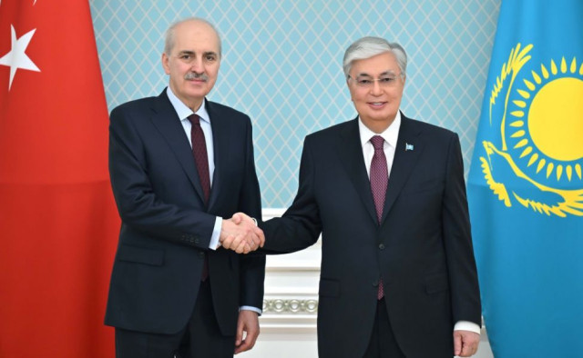 Kazakh President receives Chairman of Grand National Assembly of Türkiye