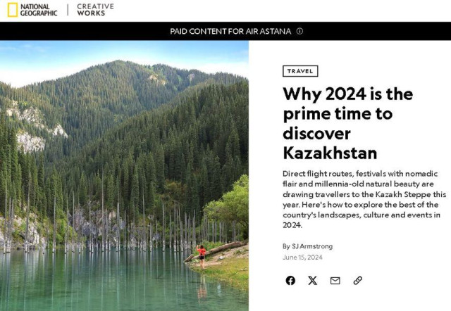 National Geographic Kazakistan’a bir makale ithaf etti