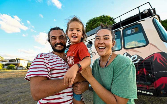 Turkish family travels to Kazakhstan for World Nomad Games on converted bus