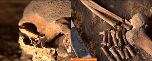 Archaeologists discover unique burial of ancient warrior in Turkistan region