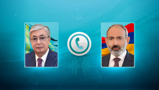 Kazakh President holds telephone conversation with Armenian Prime Minister