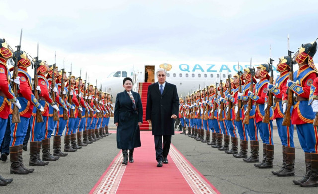 Kazakh President arrives in Mongolia on state visit