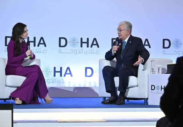 Kazakistan Devlet Başkanı Doha Forumu konferansının panel oturumuna katıldı
