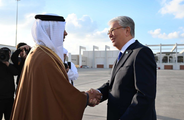 Kazakh President arrives in UAE for working visit