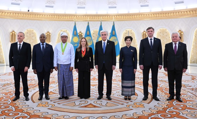 Kazakh President receives credentials from ambassadors of several states