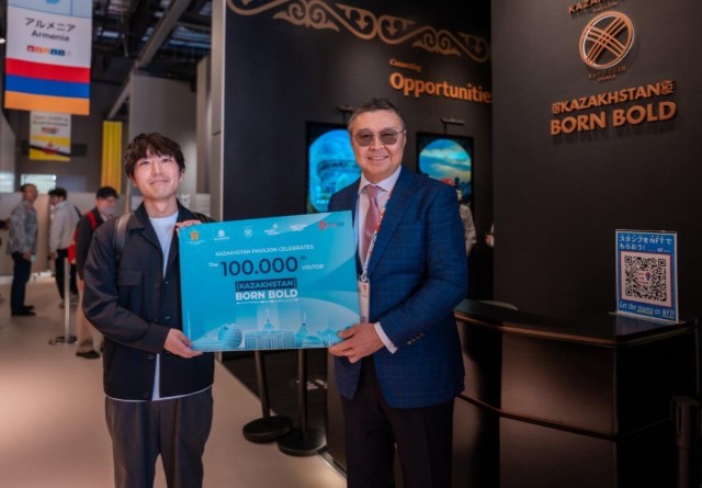 Osaka'daki EXPO'da Kazakistan pavyonu 100 bininci misafirini ağırladı
