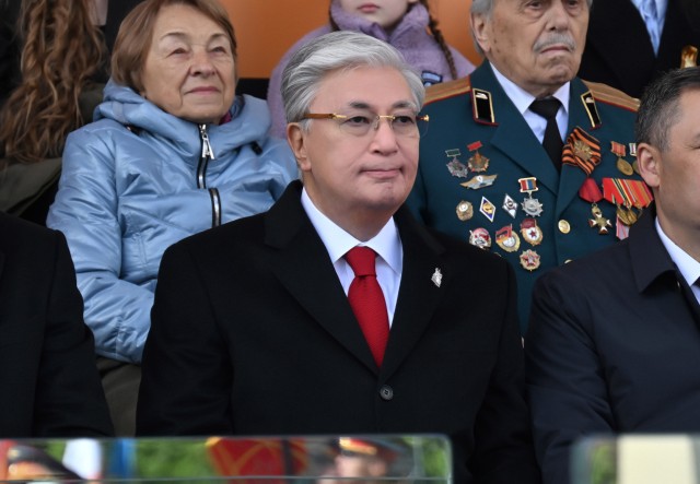 Kazakh President attends parade in Moscow
