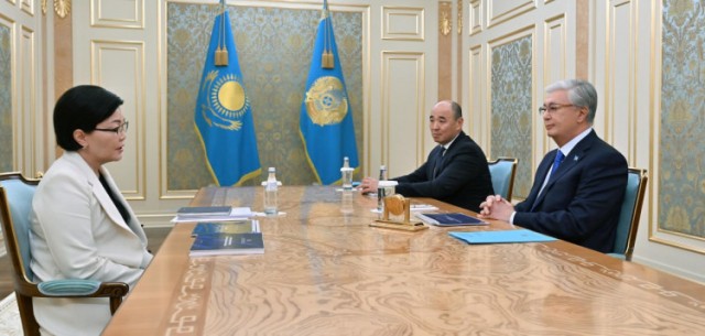 Касым-Жомарт Токаев эмгек жана калкты социалдык жактан коргоо министри Светлана Жакыпованы кабыл алды