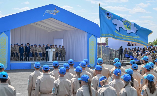 Kazakh President launches 11th International Military-Patriotic Youth Gathering «Aibyn»