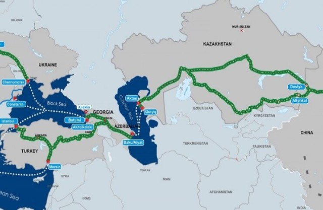 Kazakistan ve Çin, Trans-Hazar Uluslararası Taşımacılık Koridoru’nu geliştiriyor
