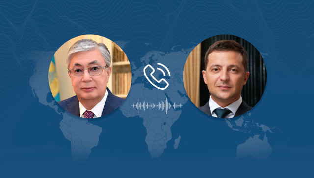 K.Tokayev holds phone talks with President of Ukraine