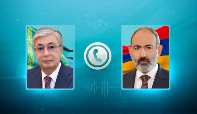 Президент Казахстана провел телефонный разговор с премьер-министром Армении