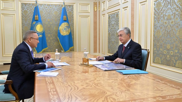 Президент Жетису облусунун акими Бейбит Исабаевди кабыл алды