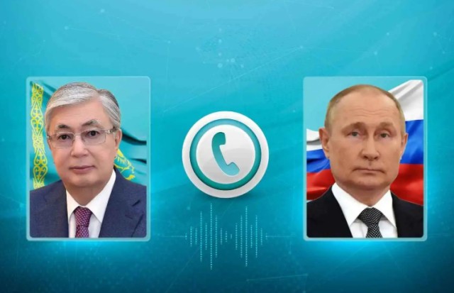 Kazakistan ve Rusya Devlet Başkanları telefon görüşmesi gerçekleştirdiler