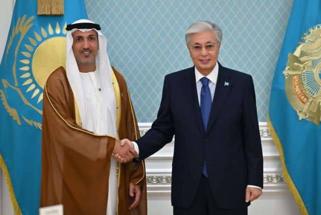 Kazakh President receives UAE Minister of State for Defense Affairs