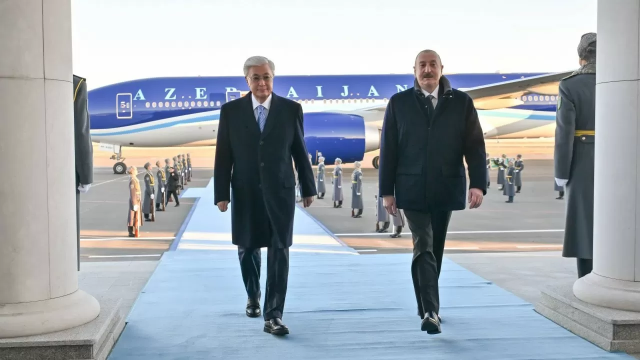 Қазақстанға Әзербайжан Президенті мемлекеттік сапармен келді