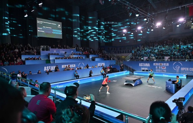 Казакстандын президенти үстөл тенниси боюнча дүйнө жылдыздары менен жолугушту