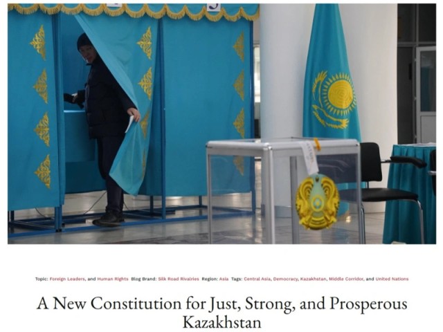 The National Interest publishes article by Kazakh President