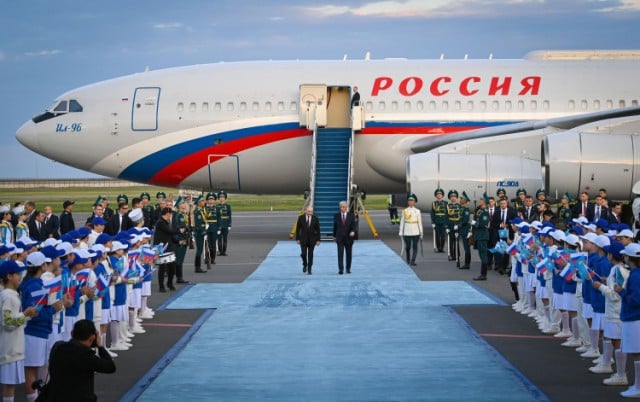 President of Russia arrives in Kazakhstan on state visit