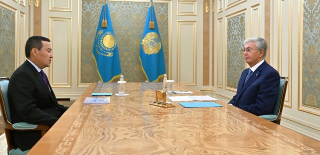 Kazakistan Cumhurbaşkanı, Yüksek Denetim Kurulu Başkanını Kabul Etti