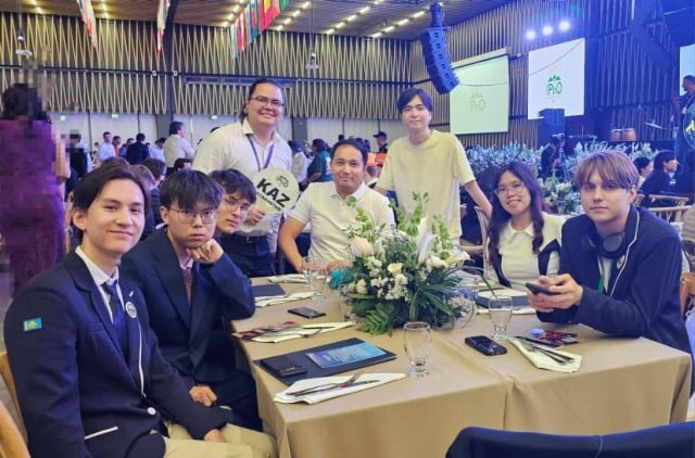 Kazakh students return victorious from Olympiad in Colombia